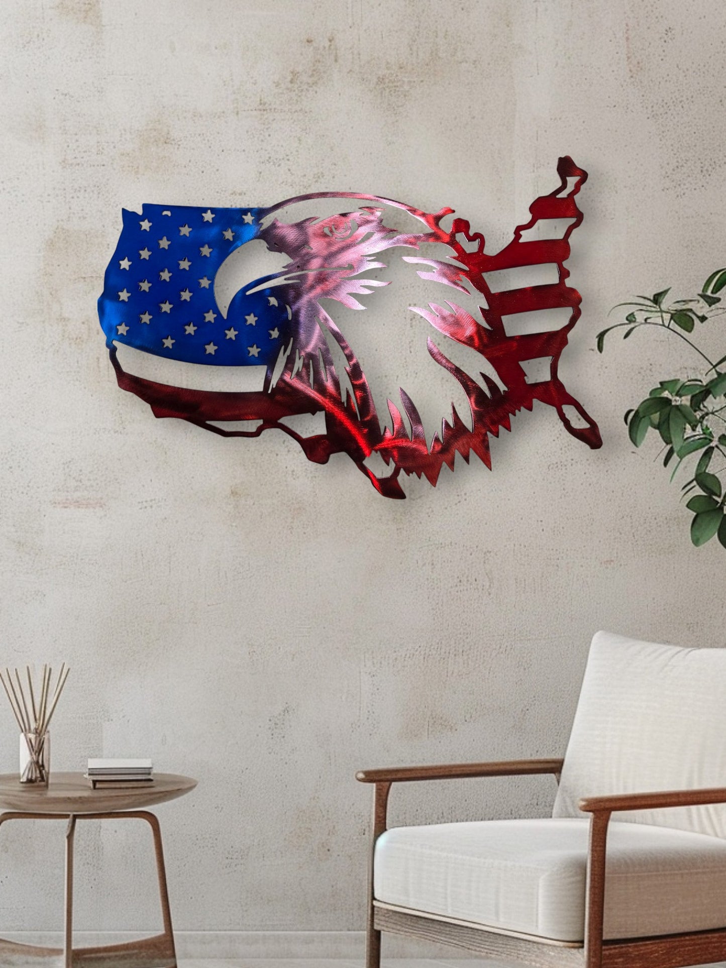 Eagle on Flag Wall Art